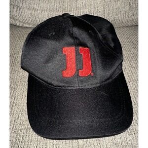 Jimmy Johns Black JJ Embroidered Hat Slide Back Cap Adjustable Strap Dad Hat